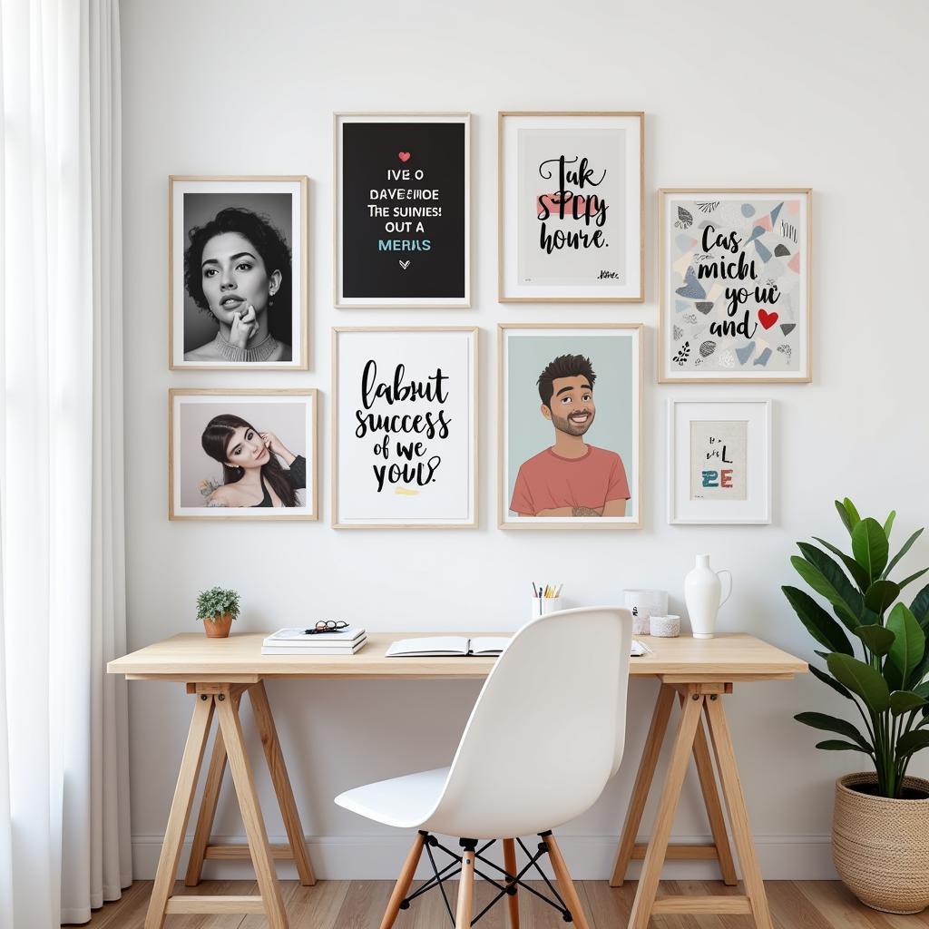 Motivational Wall Art in Home Office