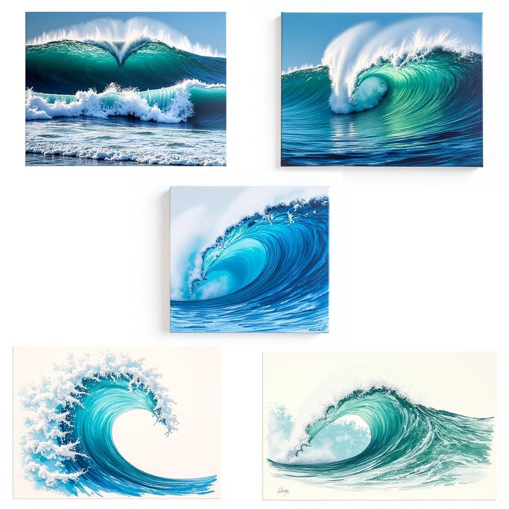 Surf Wave Art Styles and Mediums