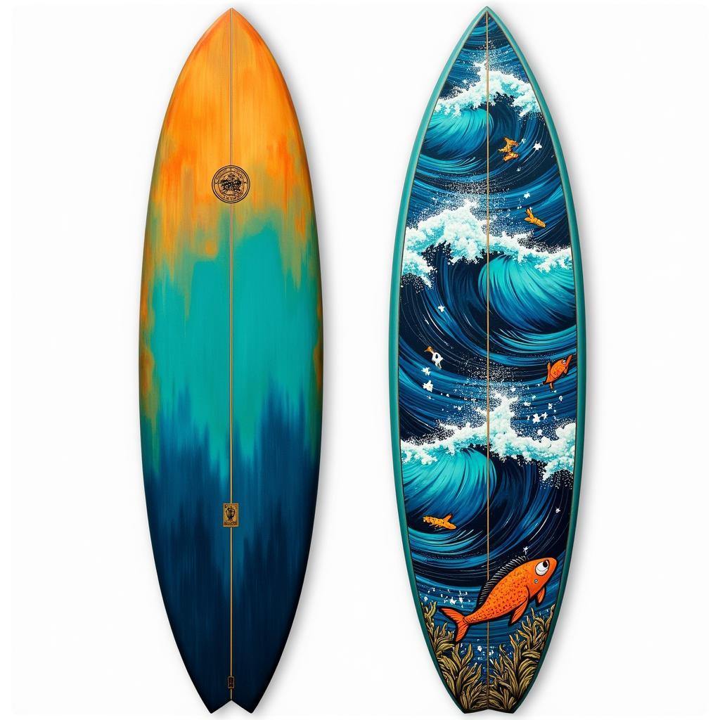 Surfboard Art Styles: Resin Tint and Hand-Painted Designs