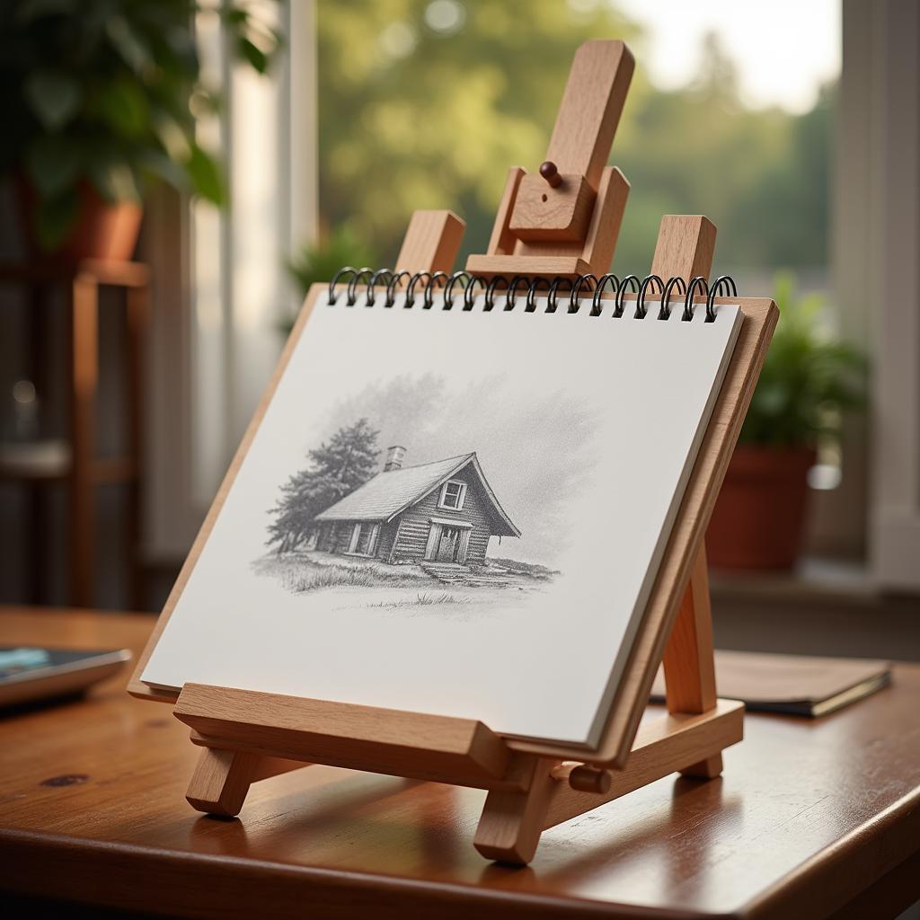 Tabletop Art Easel for Detailed Drawing