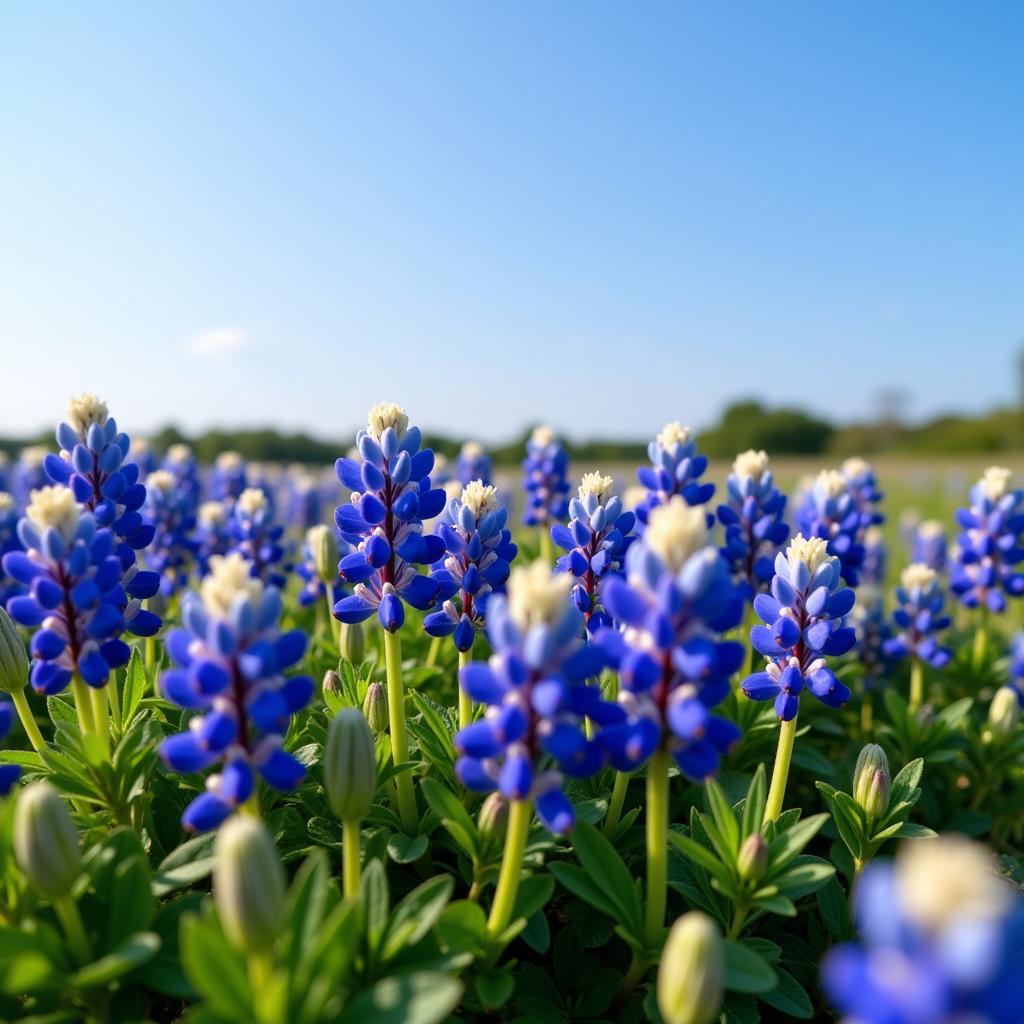 Texas Bluebonnet Field Wall Art Print