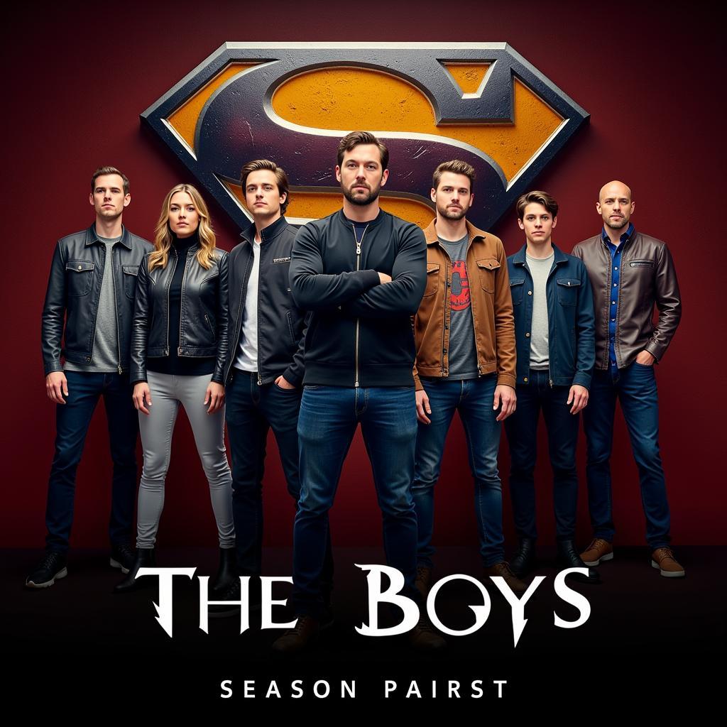 The Boys Season One Key Art featuring the main cast in a confrontational pose