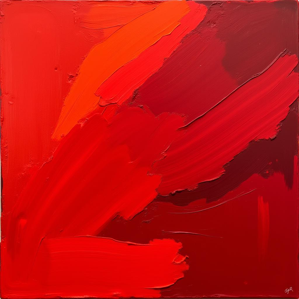 The Psychology of Red in Abstract Painting