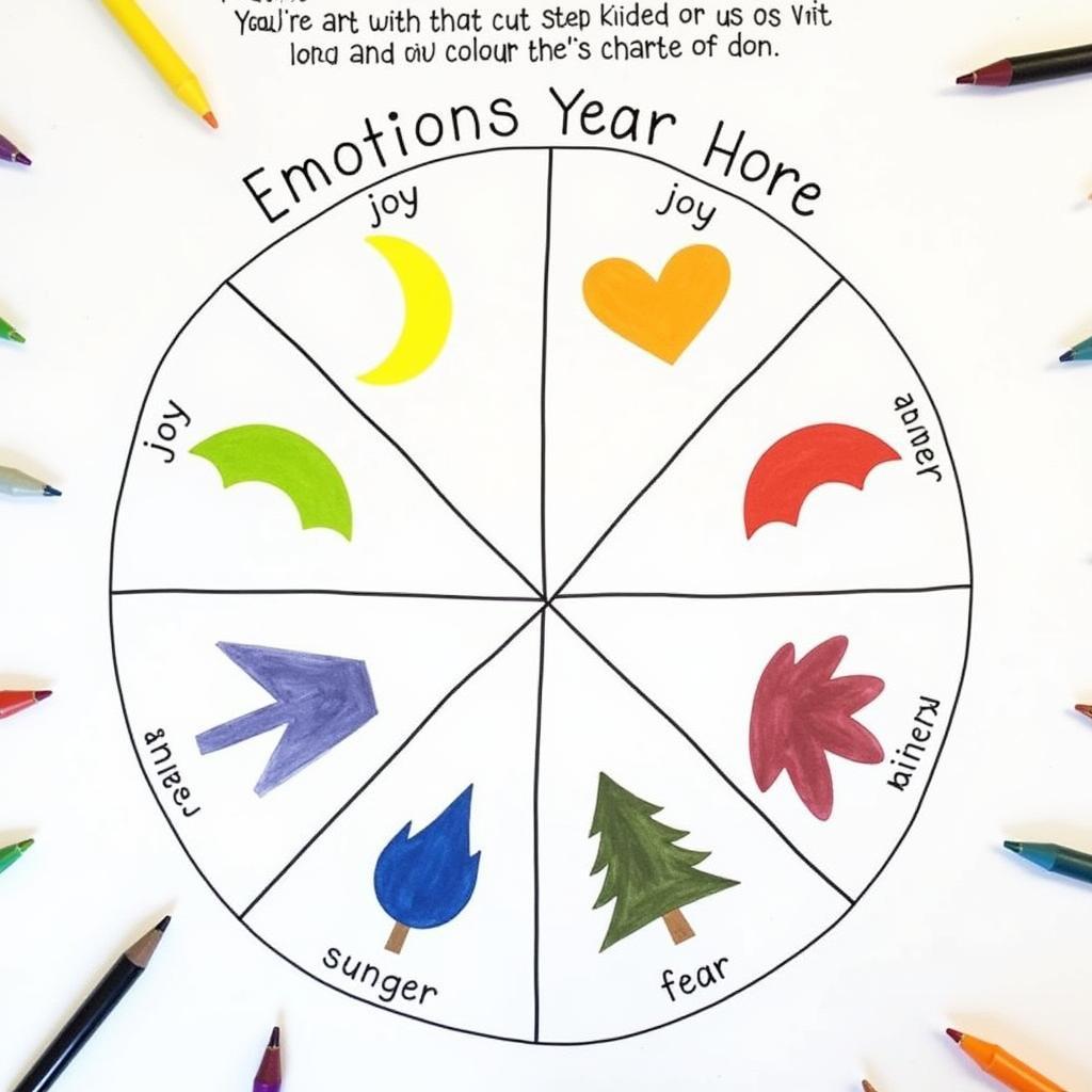 Therapeutic Art Worksheet for Emotional Expression