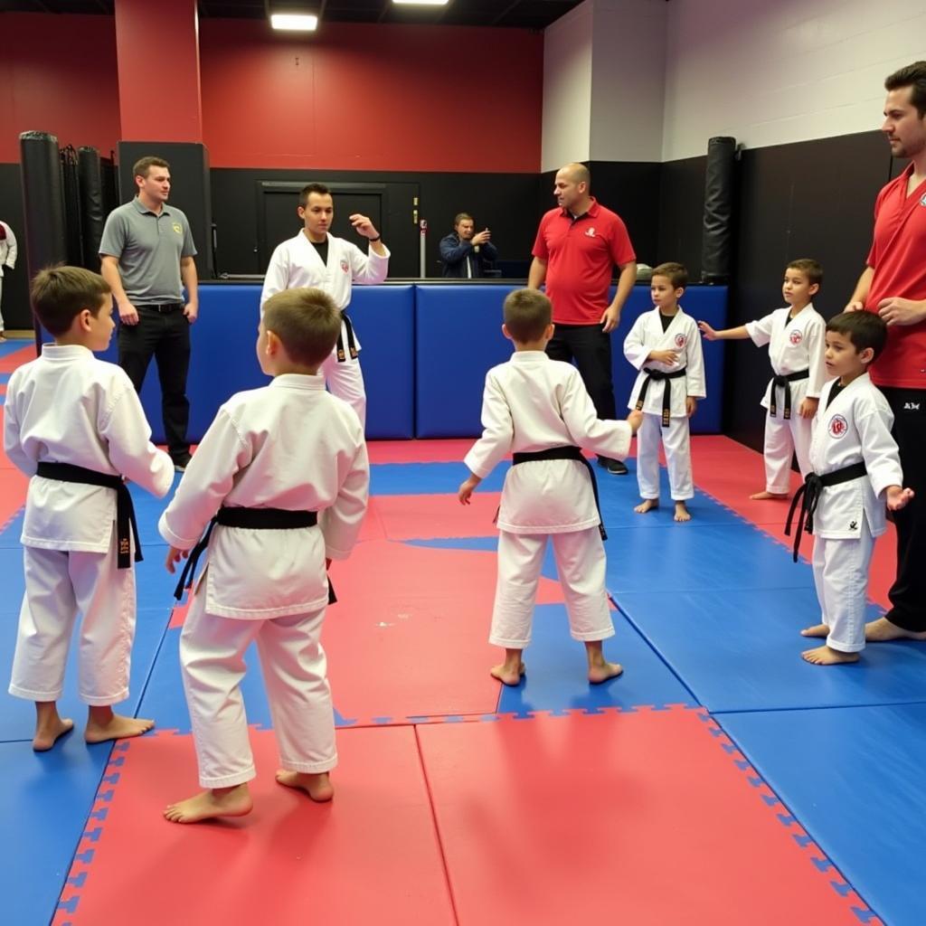 Students training at Tiger Rock Martial Arts of The Woodlands