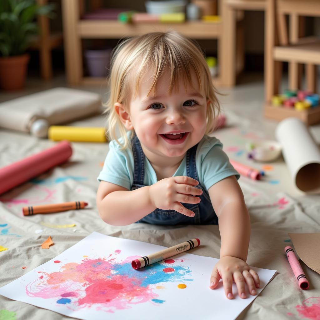 Toddler Art Exploration and Sensory Play