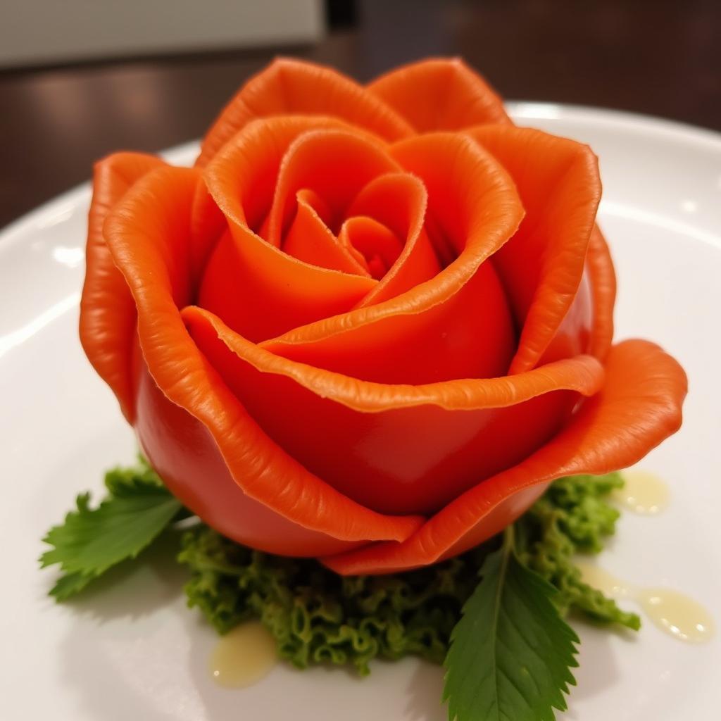 Tomato Rose Carving