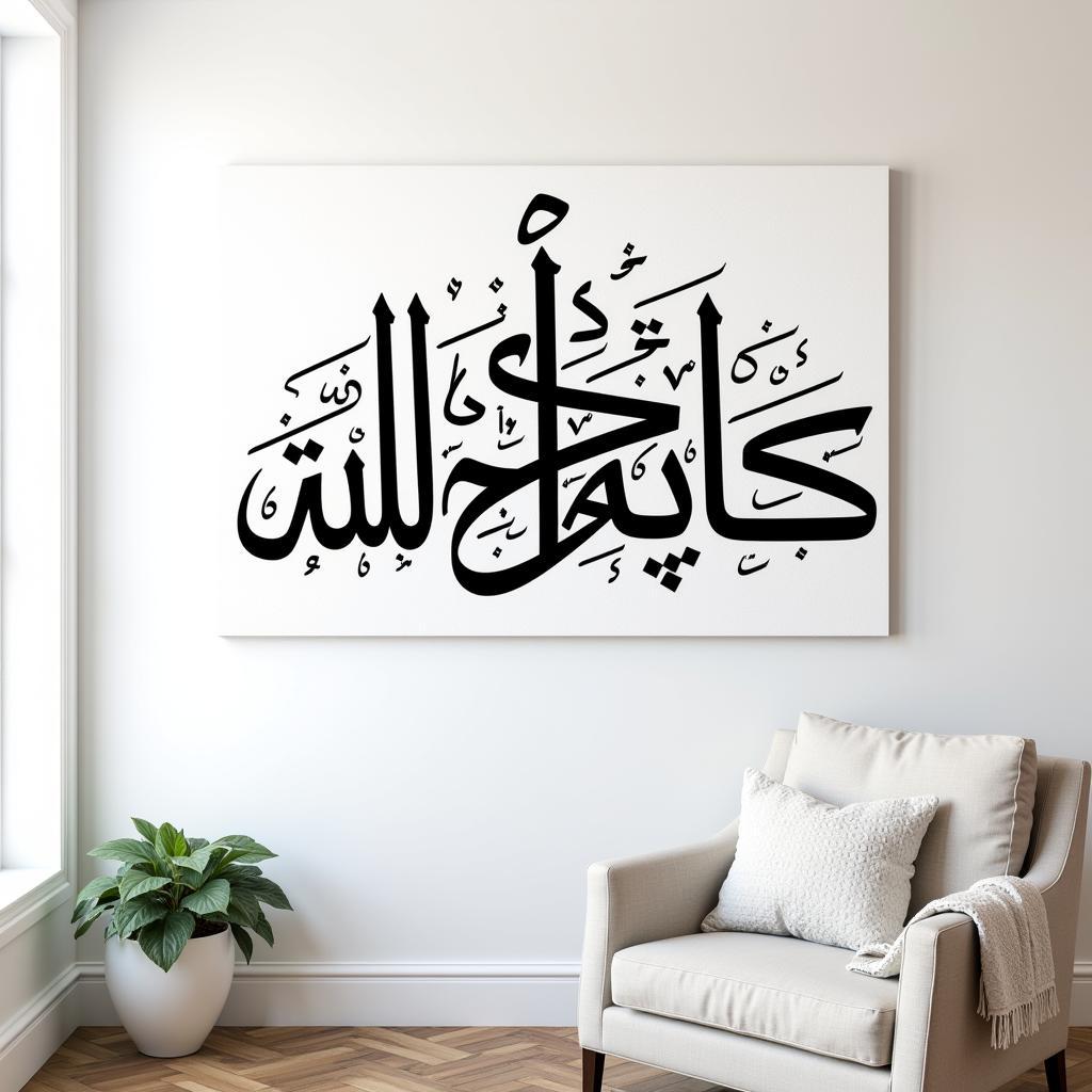 Traditional Arabic Calligraphy Canvas Print