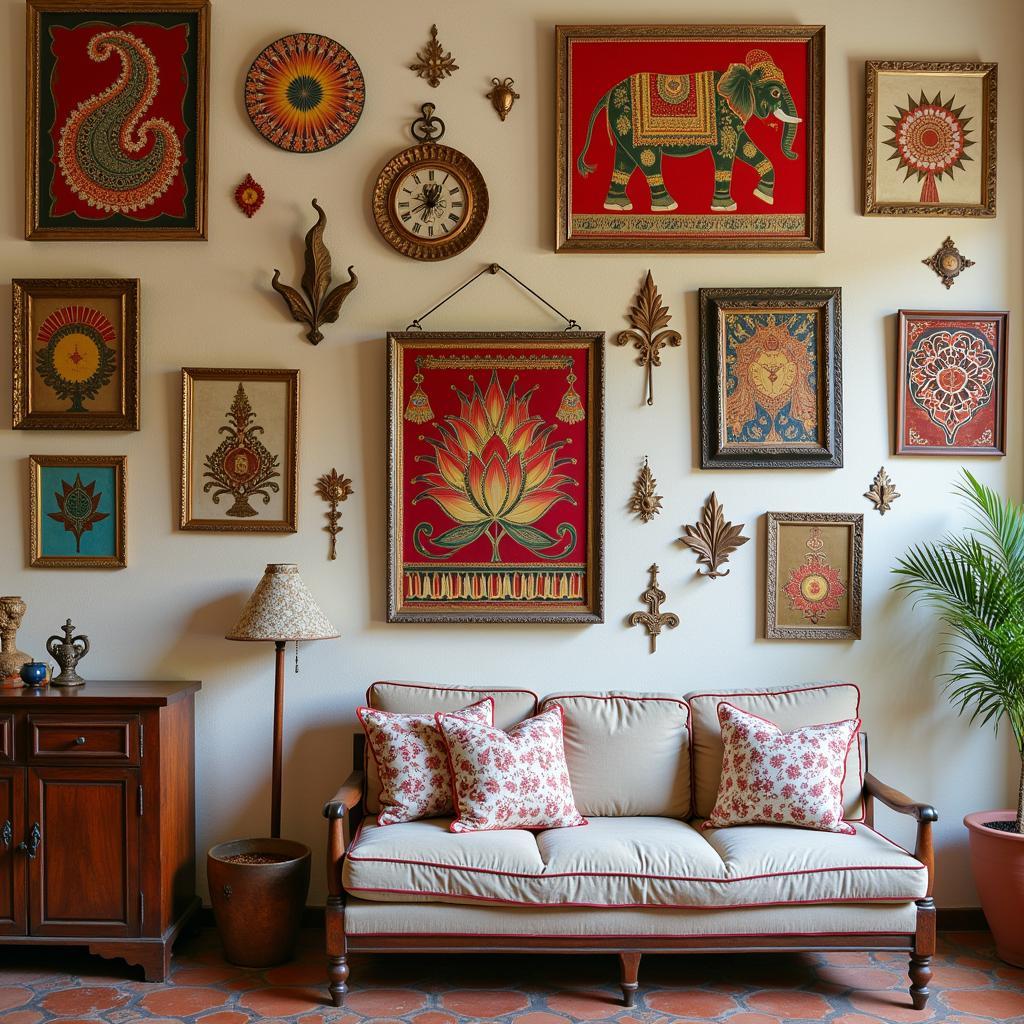 Traditional Indian Wall Art Motifs: Paisley, Lotus, and Elephant