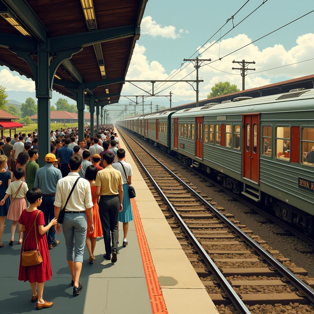 Train Station Platform Canvas Wall Art: Capturing the Hustle and Bustle of Travel