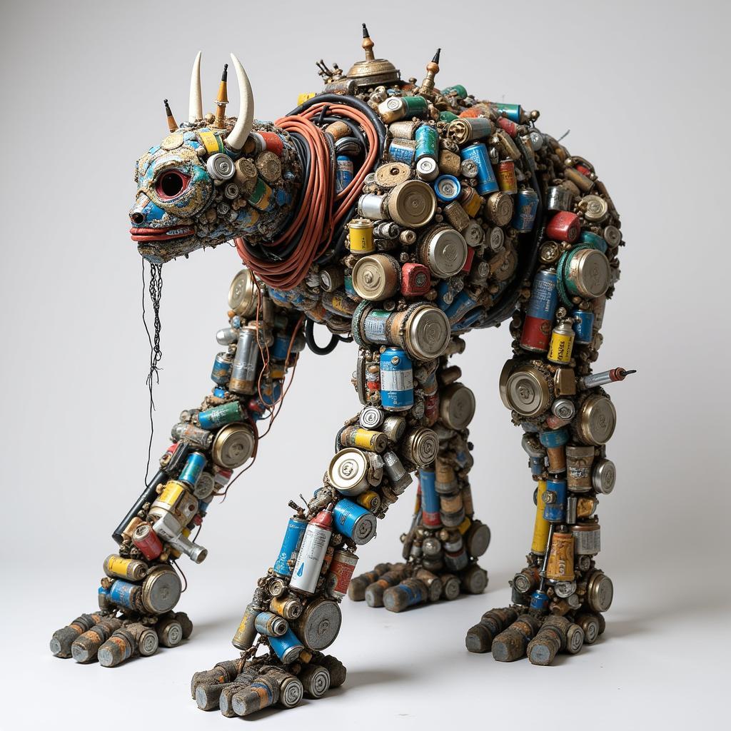 Recycled Materials Sculpture