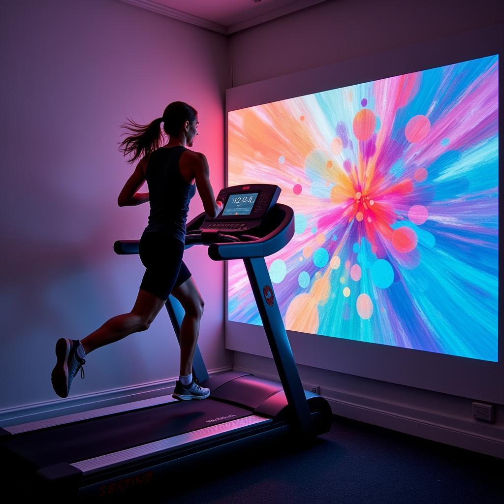 Digital Art Creation on a Treadmill