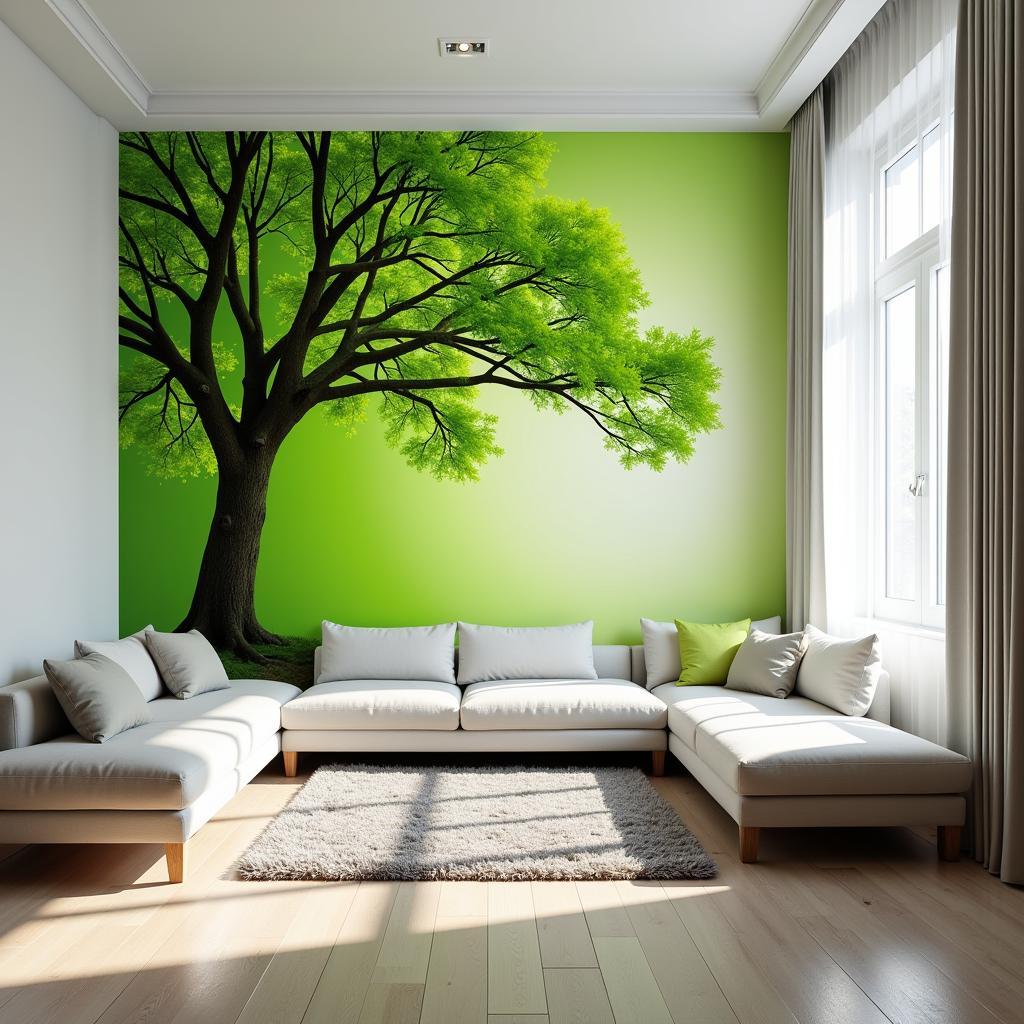 Tree Wallpaper Living Room Ideas