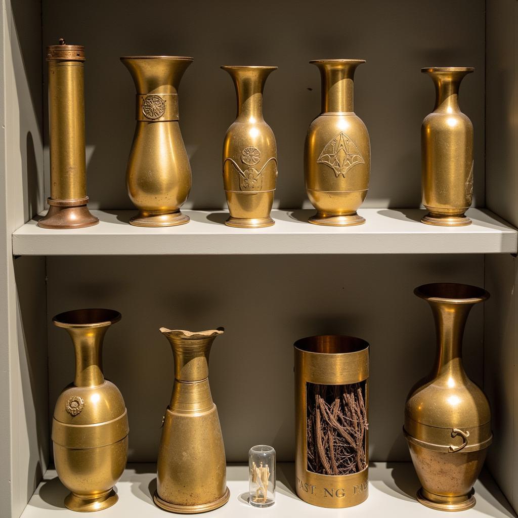 World War One Trench Art Vase Display