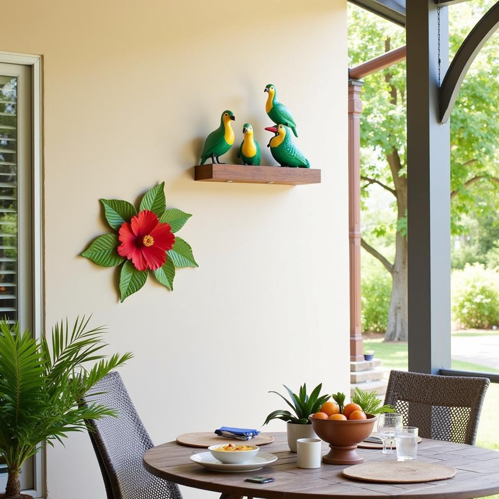 Tropical Outdoor Wall Art Patio Decor