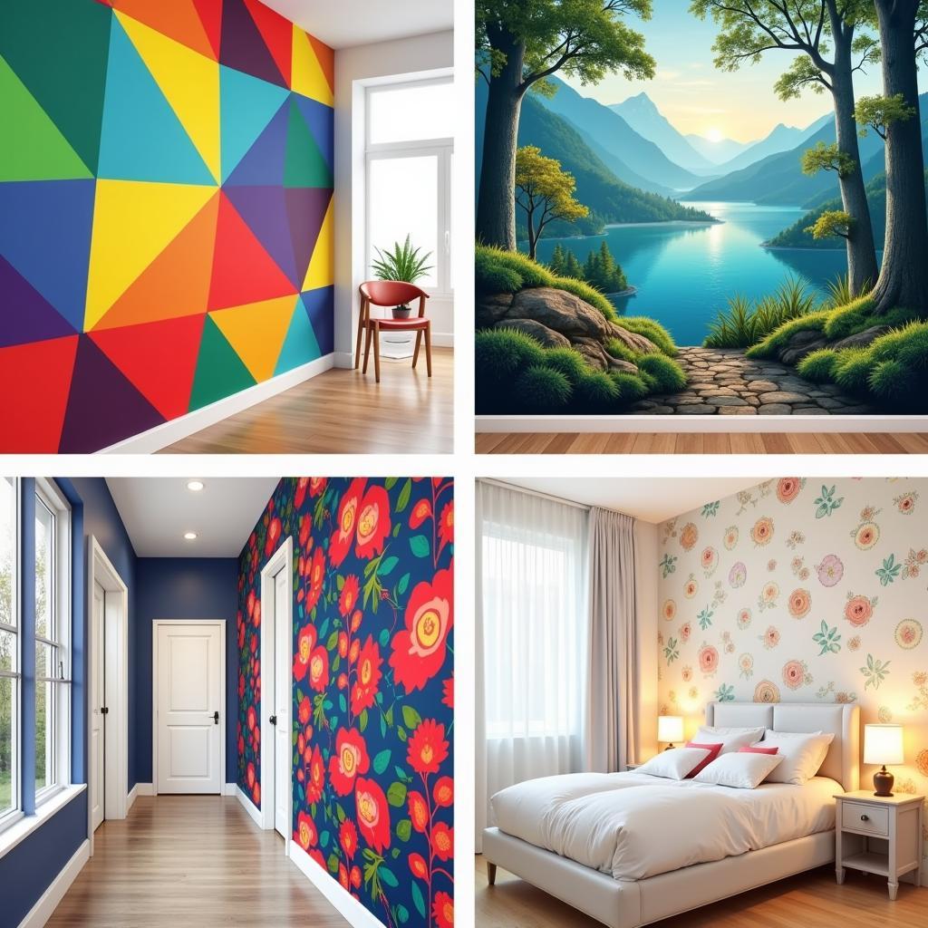 Different Types of Art Wall Murals: Printed, Hand-Painted, Vinyl, Fabric