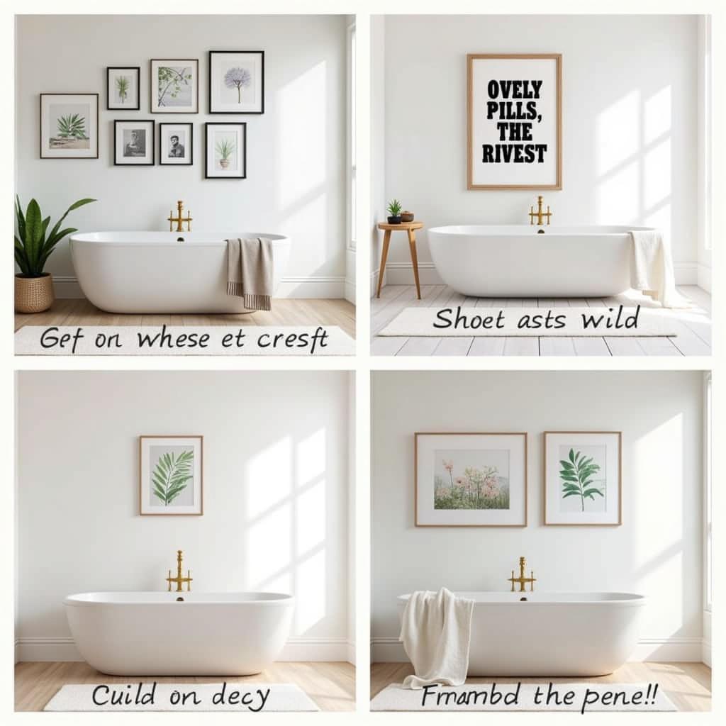 Unique Bathroom Wall Art Arrangements