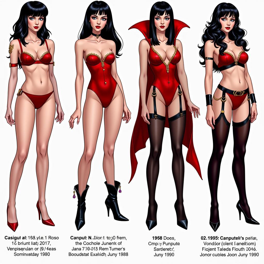 Vampirella Costume Evolution