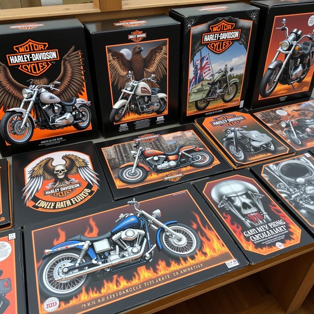 Variety of Harley Davidson Diamond Art Kits