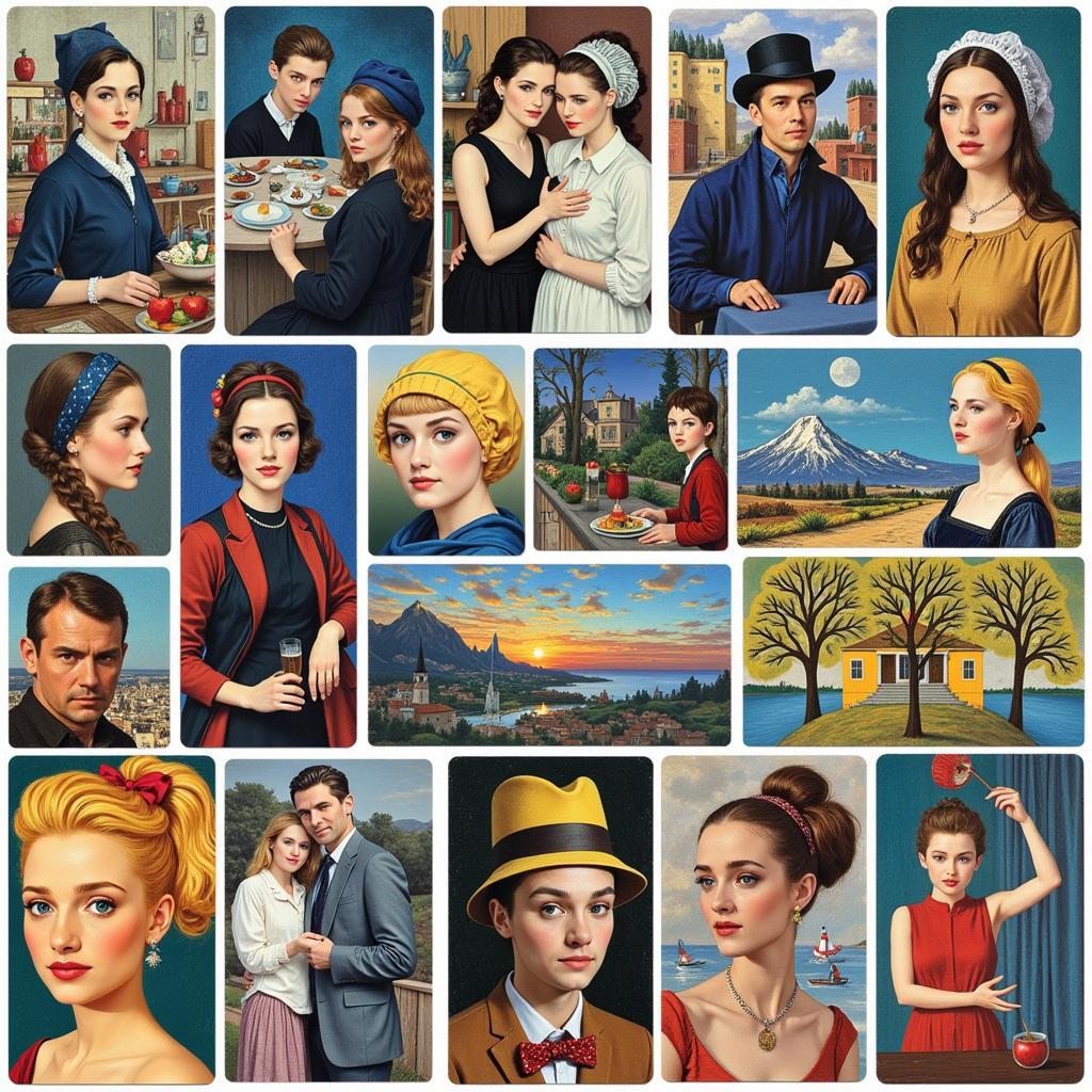 Different art styles represented in puzzles