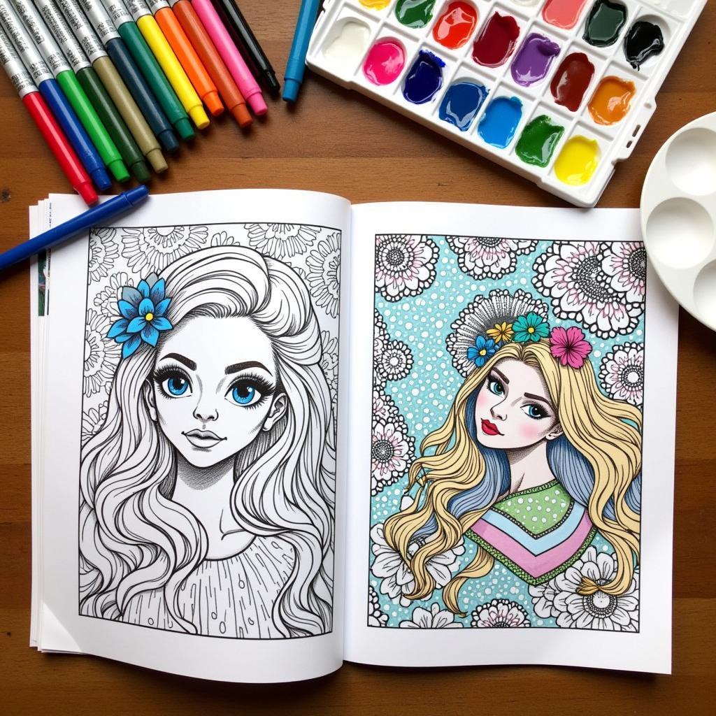 Various Coloring Materials for Adults