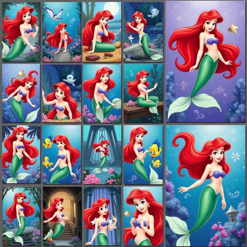 Variety of Little Mermaid Diamond Art Designs