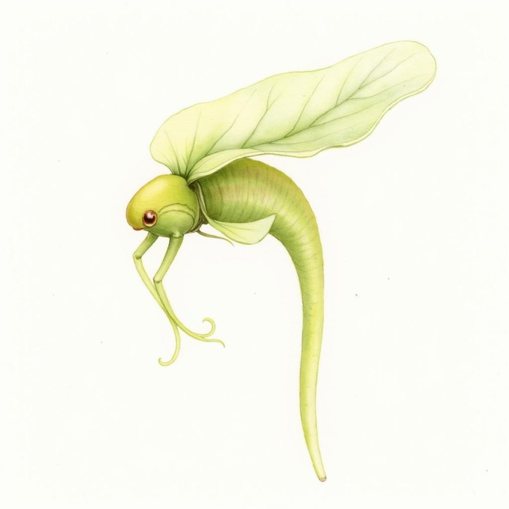 Delicate Watercolor Painting of a Venus Fly Trap