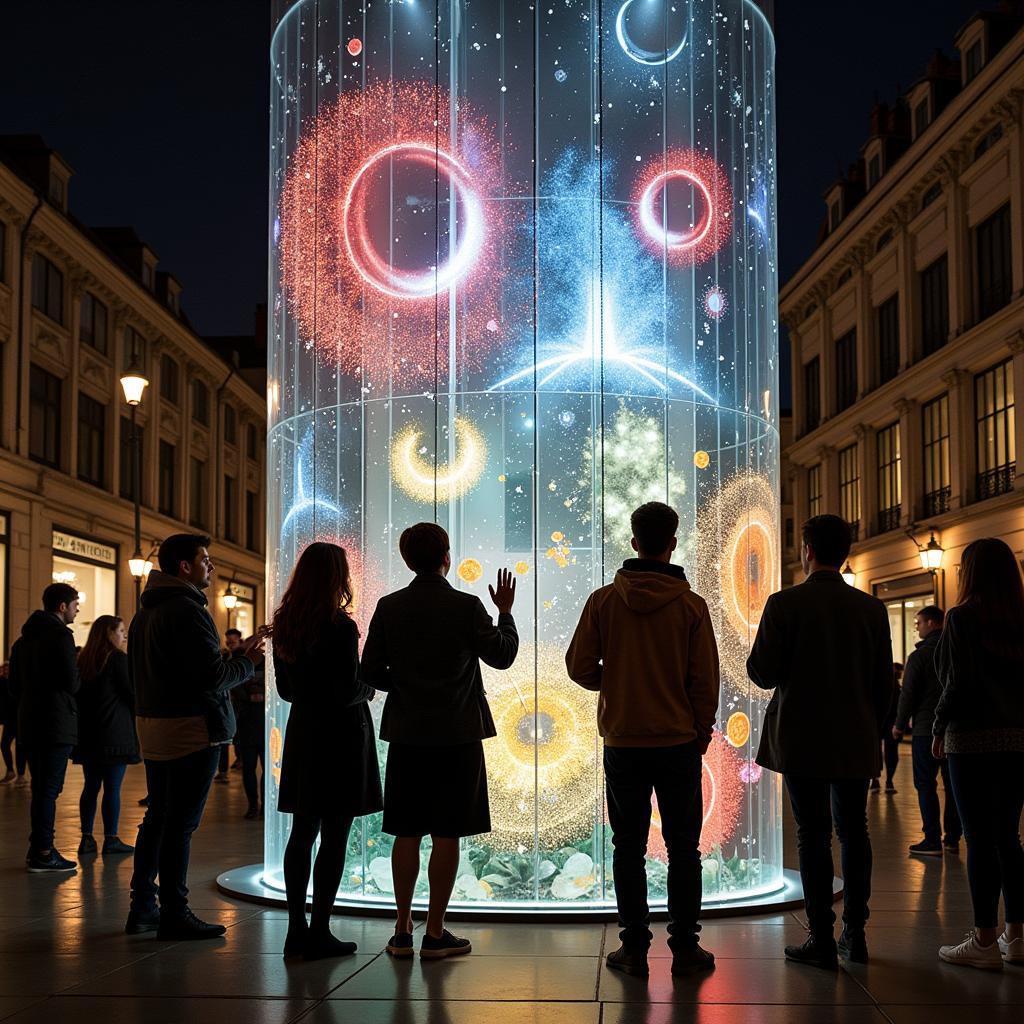 Vertical Art Installation: Interactive Experience