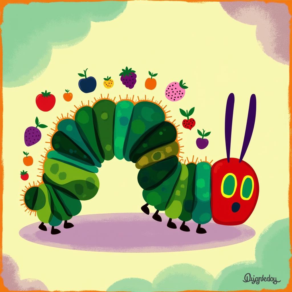 Very Hungry Caterpillar Inspired Digital Art