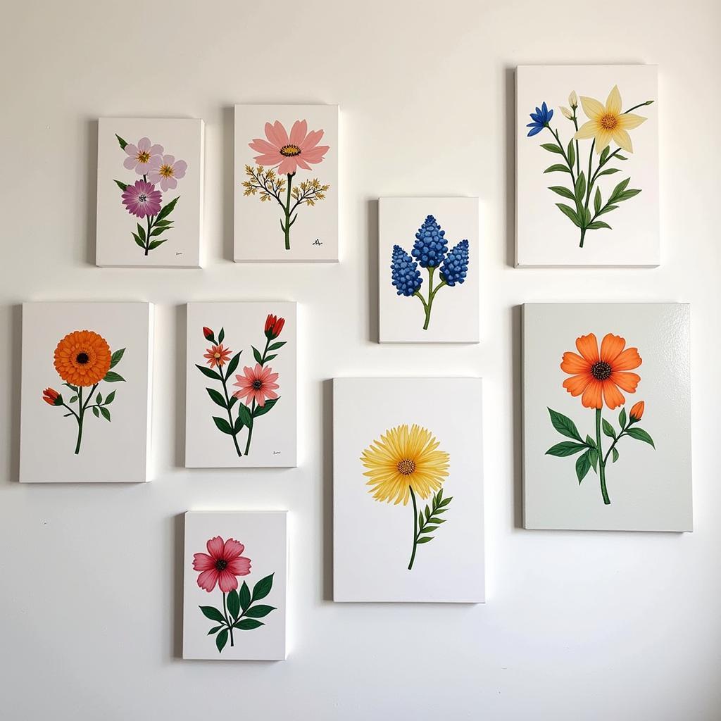 Creating a Gallery Wall with Floral Canvas Prints