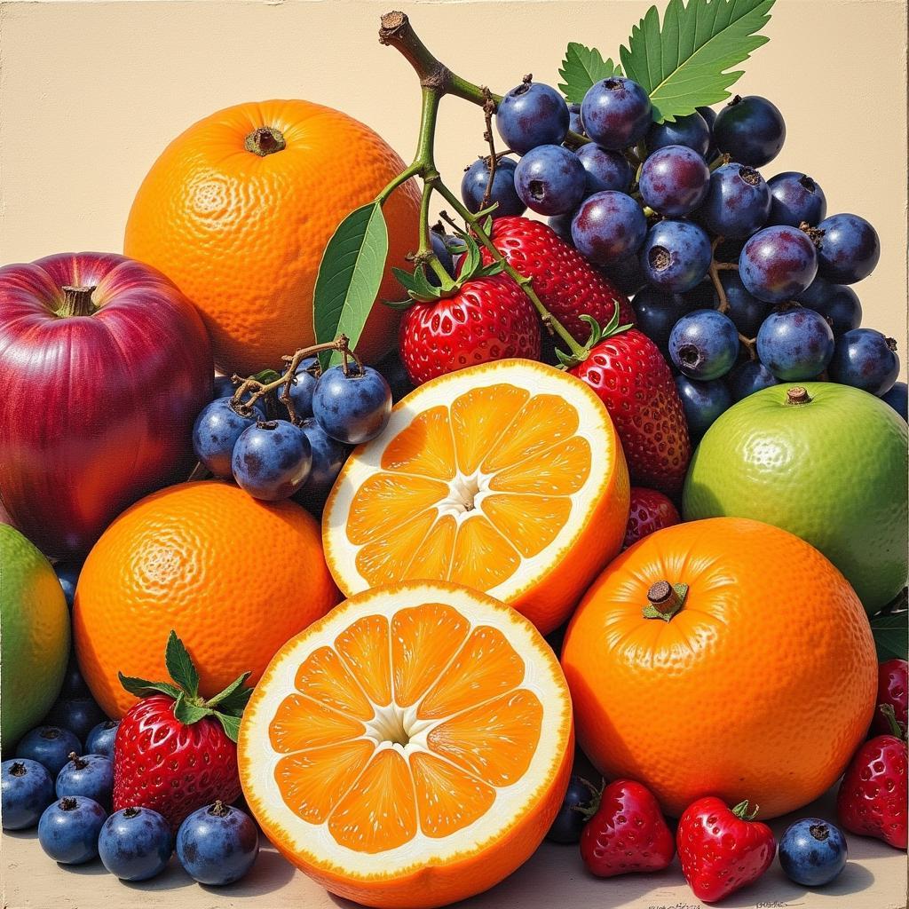 Vibrant Fruit Composition Food Canvas Art