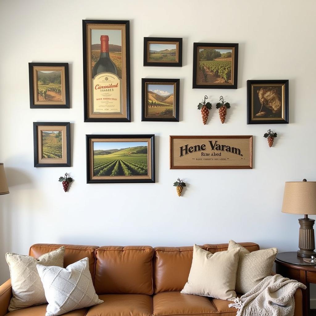 Vineyard Gallery Wall with Rustic Decor