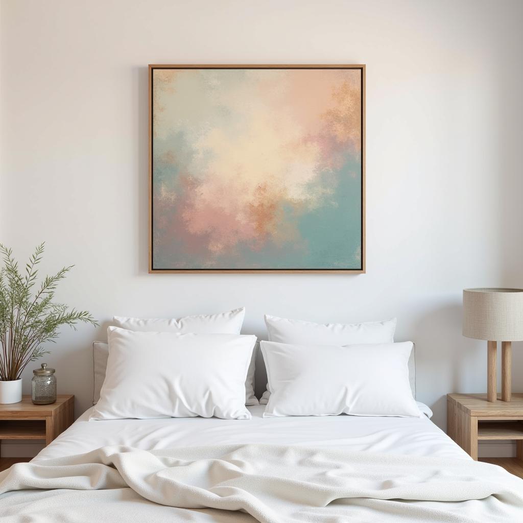 Vintage Canvas Art in a Bedroom