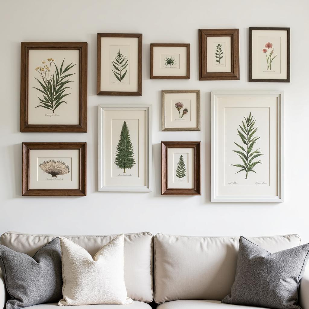 Vintage Botanical Prints Gallery Wall