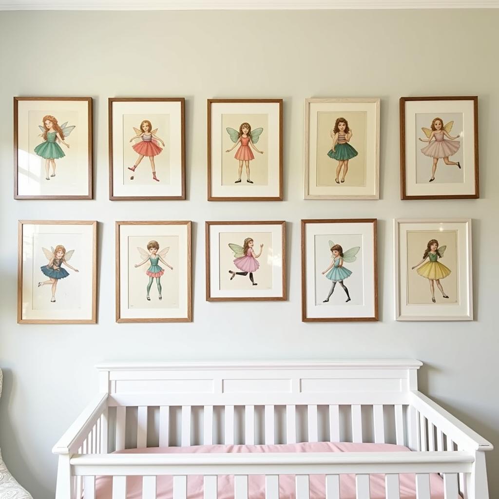 Vintage Nursery Gallery Wall with Fairy Theme