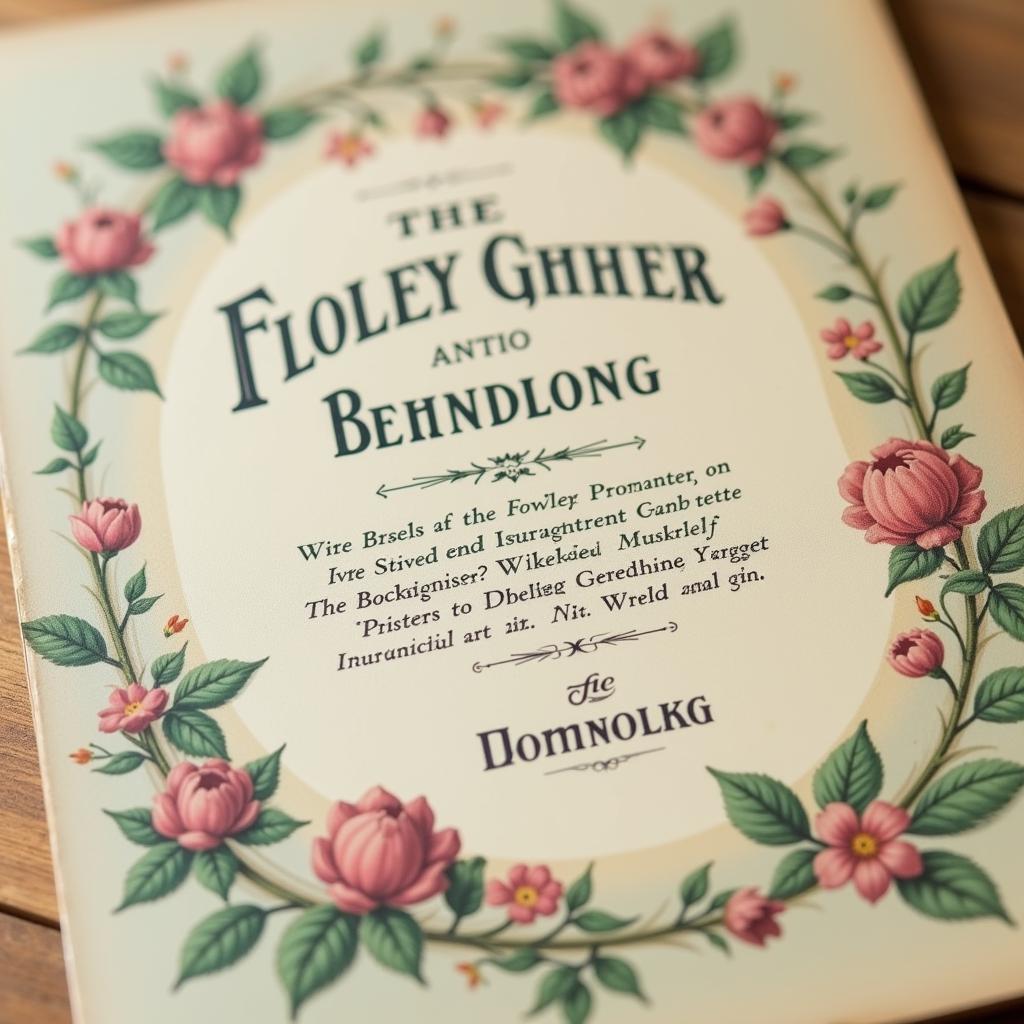 Vintage Sheet Music with Floral Design