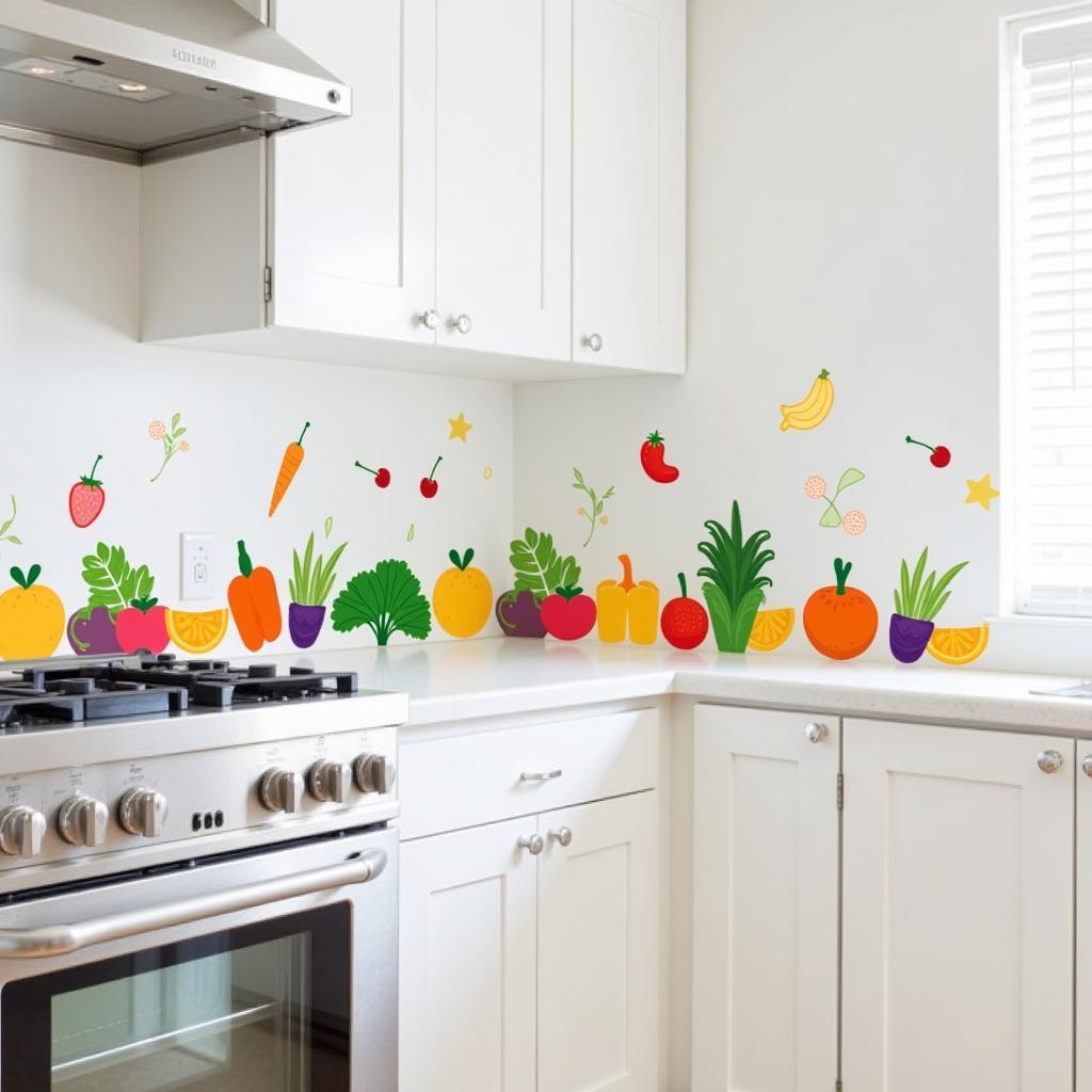 Vinyl Decal Wall Art in a Modern Kitchen