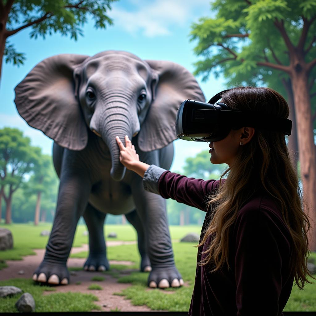 Interactive Digital Art Experience in Virtual Zoo Monica