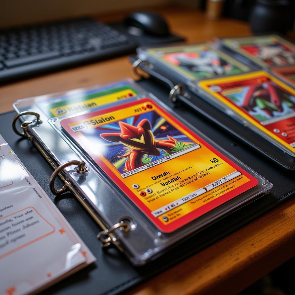 Volcanion Full Art EX in a Collection Binder