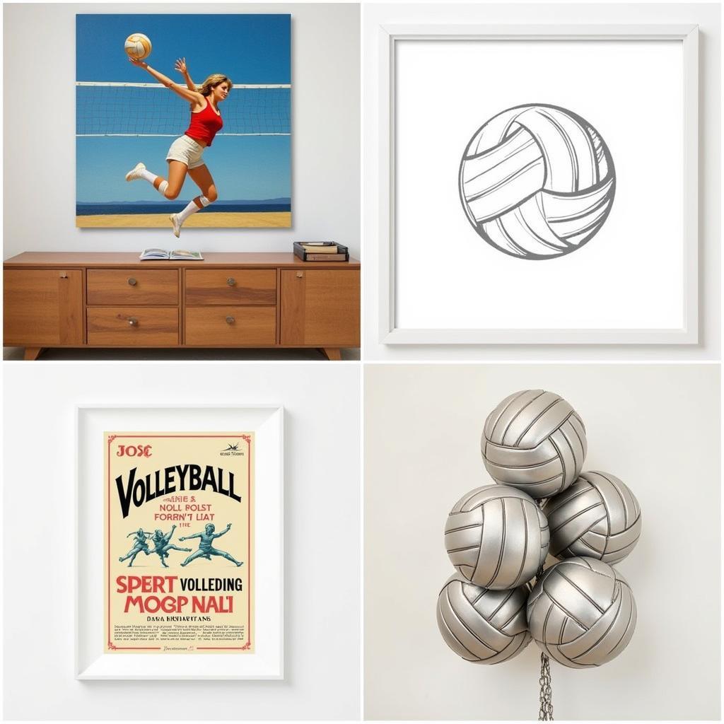 Different Styles of Volleyball Wall Art