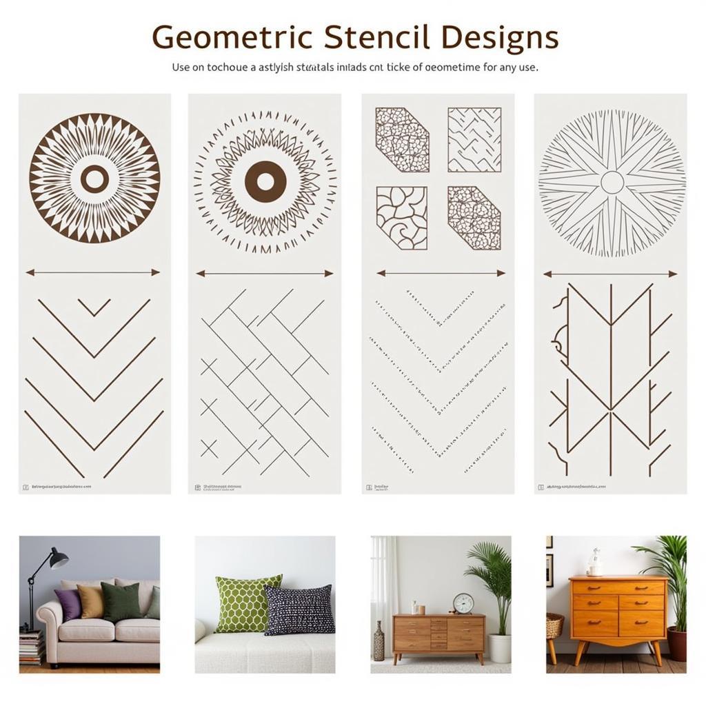 Geometric Wall Art Stencil Designs for Modern Decor