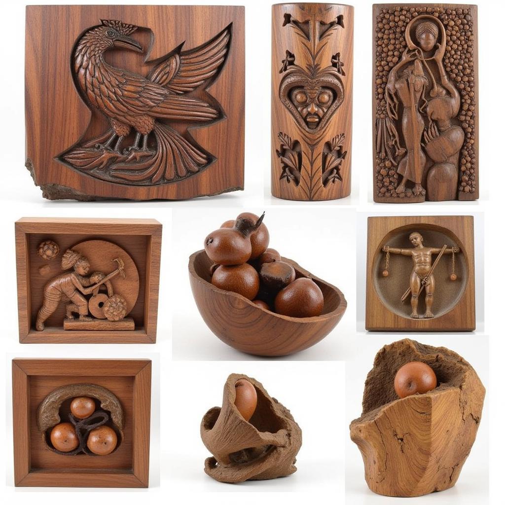 Examples of Walnut Wood Carving