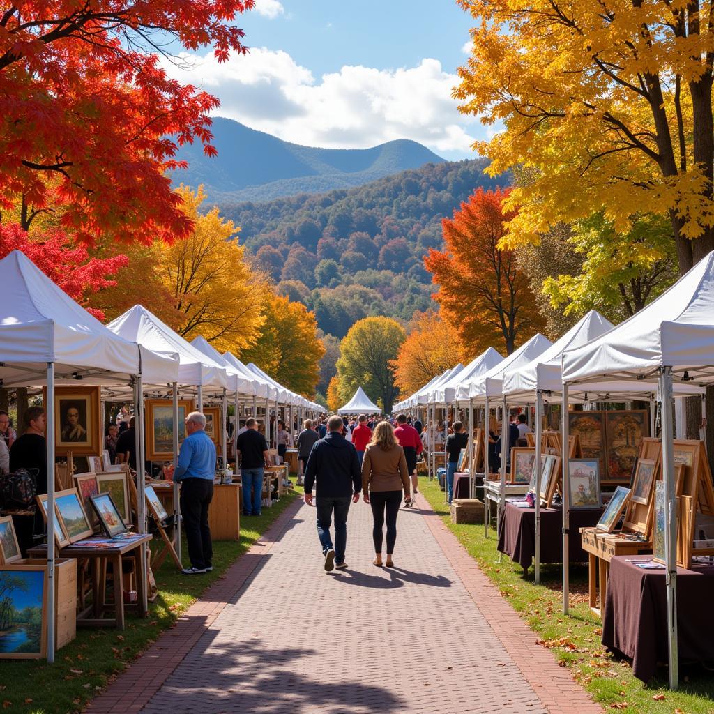 Autumn art festival in Weaverville, North Carolina.