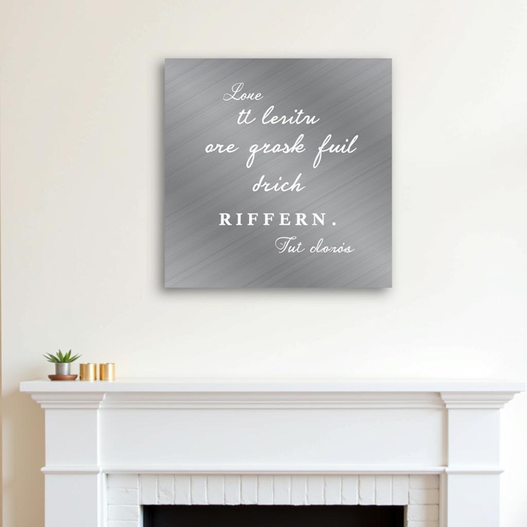 Modern Metal Print Wedding Vows