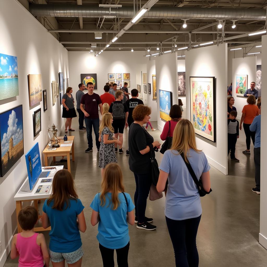 Wheeling Arts Festival Visitors Enjoying Art Exhibits