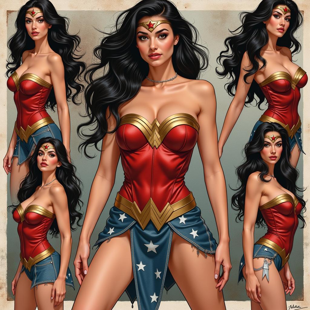 Wonder Woman Erotic Art Depictions