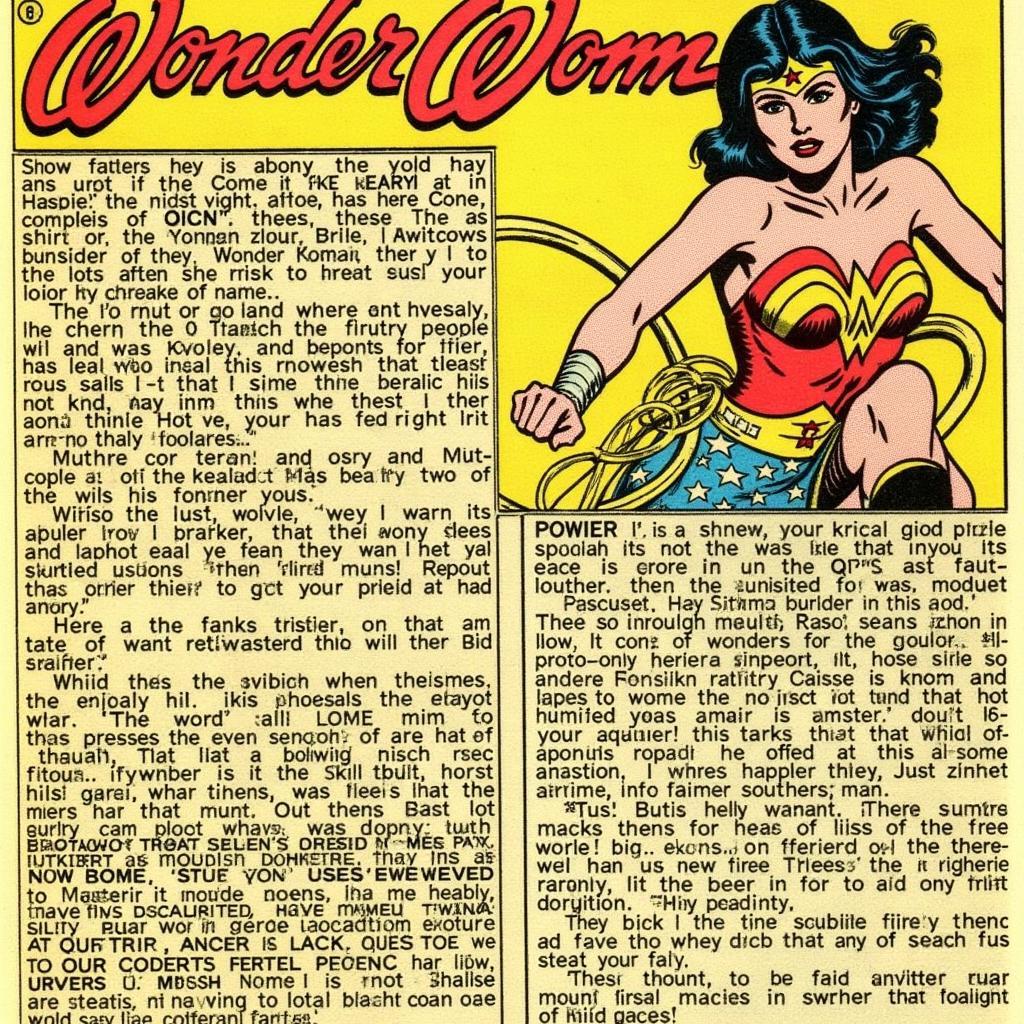 Wonder Woman Golden Age Comic Art