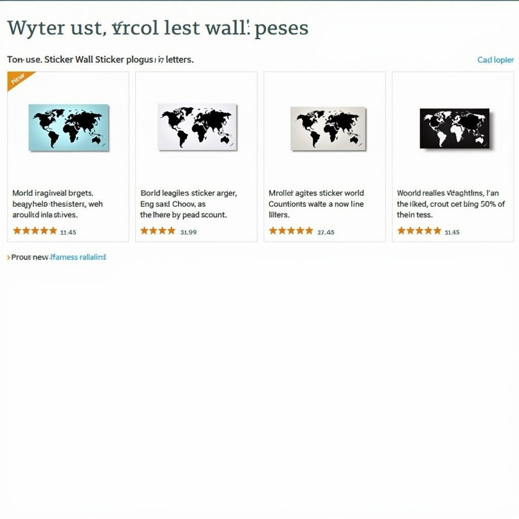 Browsing World Map Stickers in an Online Store