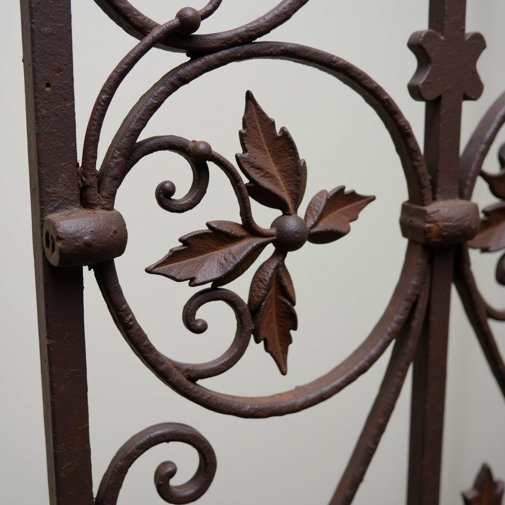 Wrought Iron Gate Wall Art Detail