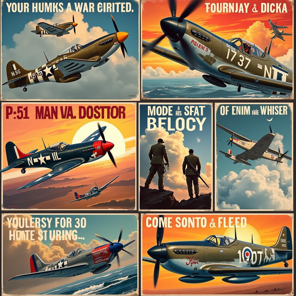 WWII Aviation Art Propaganda Posters